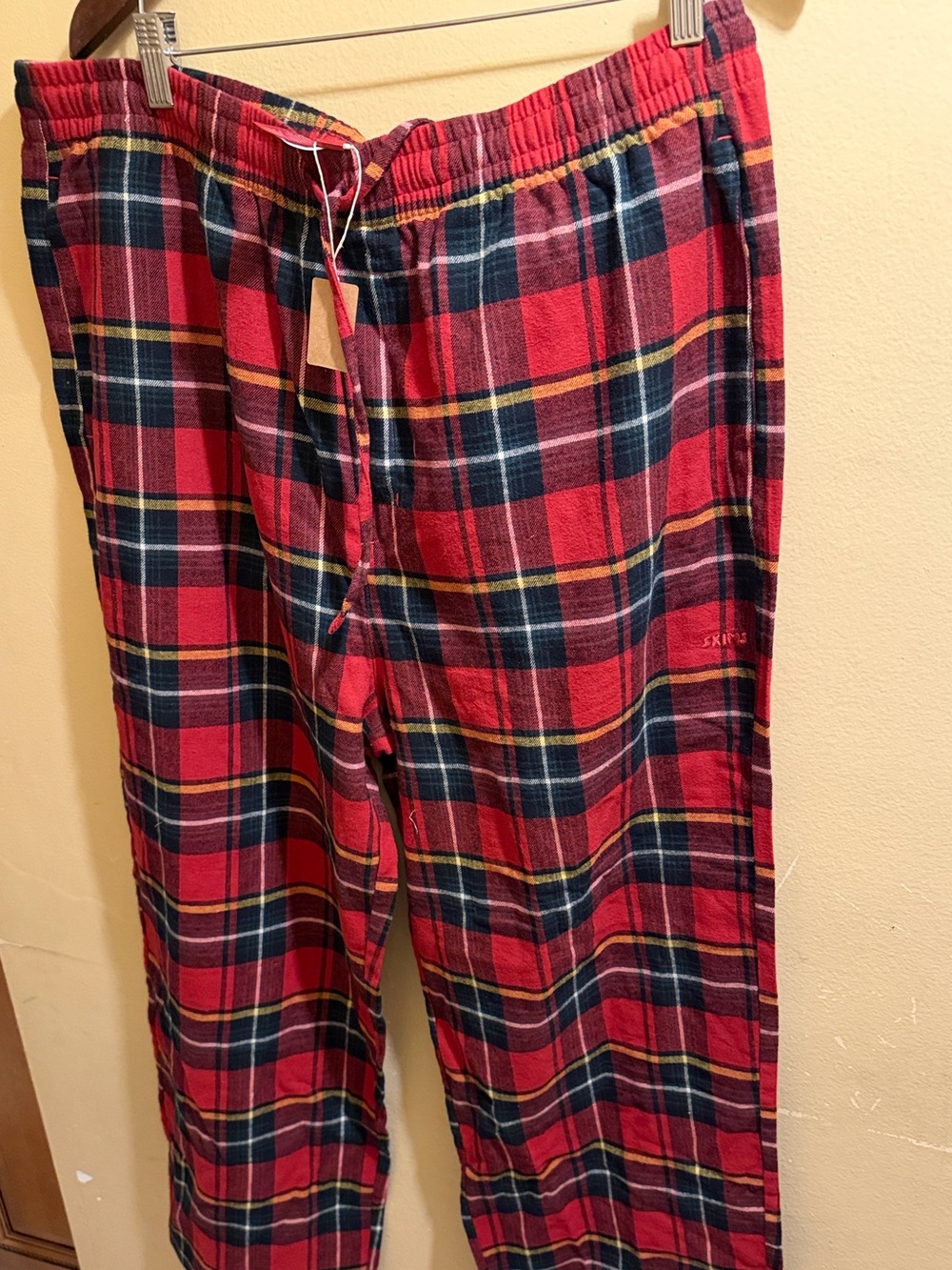 Skims Men's Red Plaid Lounge Pants